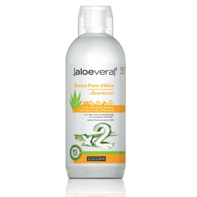 ALOEVERA2 SUCCO PURO D'ALOE DOPPIA CONCENTRAZIONE + ENERTONICI 1 LITRO - fitfarma.it