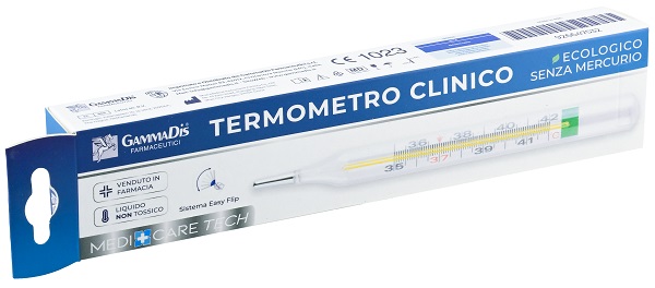 TERMOMETRO CLINICO ECOLOGICO SENZA MERCURIO 1 PEZZO - fitfarma.it
