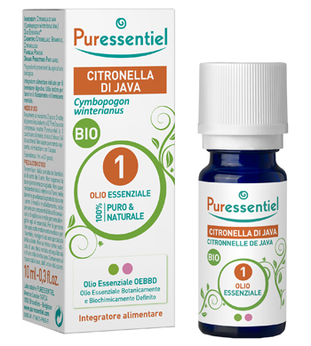 PURESSENTIEL CITRONELLA JAVA OLIO ESSENZIALE BIO 10 ML - fitfarma.it