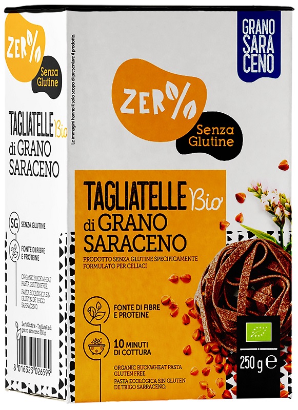 ZERO% GLUTINE TAGLIATELLE A NIDO DI GRANO SARACENO INTEGRALESENZA GLUTINE BIO 250 G - fitfarma.it