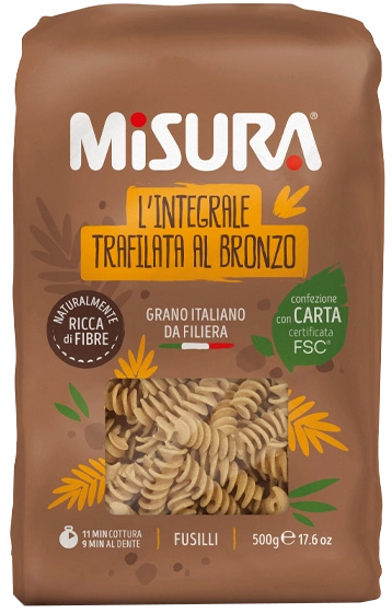 MISURA FUSILLI INTEGRALI CON GERME DI GRANO 500 G - fitfarma.it