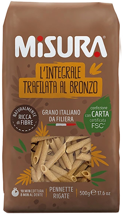 MISURA PENNETTE INTEGRALI CON GERME DI GRANO 500 G - fitfarma.it