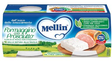 MELLIN BABY FORMAGGINO CON PROSCIUTTO 2 X 80 G - fitfarma.it