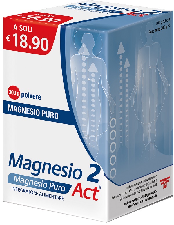MAGNESIO 2 ACT PURO POLVERE 300 G - fitfarma.it