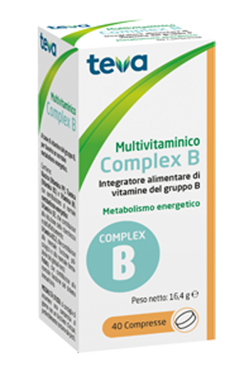 MULTIVITAMINICO COMPLEX B TEVA 40 COMPRESSE 16,4 G - fitfarma.it
