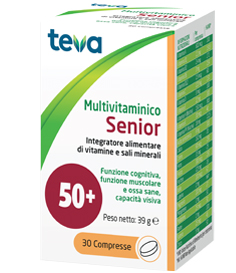 MULTIVITAMINICO SENIOR TEVA 30 COMPRESSE 39 G - fitfarma.it