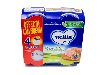 MELLIN OMOGENEIZZATO PROSCIUTTO 4 X 80G - fitfarma.it