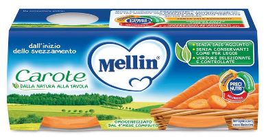 MELLIN OMOGENEIZZATO CAROTE 2 X 80 G - fitfarma.it