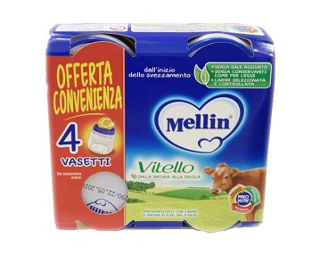MELLIN OMOGENEIZZATO VITELLO 4 PEZZI X 80 G - fitfarma.it