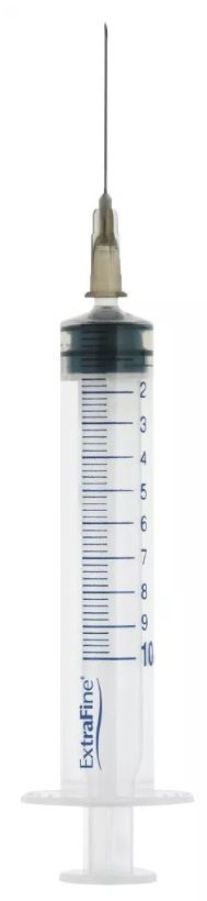 SIRINGA EXTRAFINE IPODERMICA 10 ML AGO 12 GAUGE 22 - fitfarma.it
