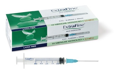 SIRINGA IPODERMICA EXTRAFINE 2,5 CC G23 0,60X30 10 PEZZI - fitfarma.it