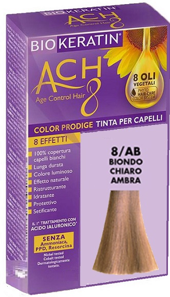 BIOKERATIN ACH8 COLOR PRODIGE 8/AB BIONDO CHIARO AMBRA - fitfarma.it