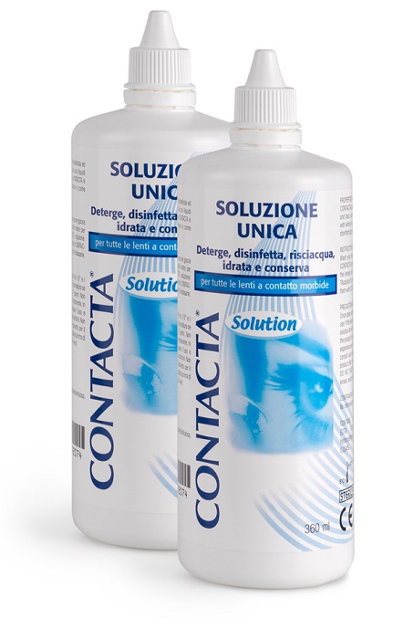 SOLUZIONE PER LENTI A CONTATTO CONTACTA 2 PEZZI 360 ML - fitfarma.it