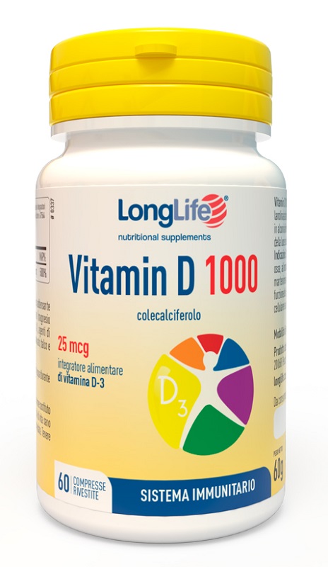 LONGLIFE VITAMINA D3 1000UI 60 COMPRESSE - fitfarma.it