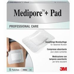 MEDICAZIONE MEDIPORE+PAD 10X10CM 5PEZZI - fitfarma.it