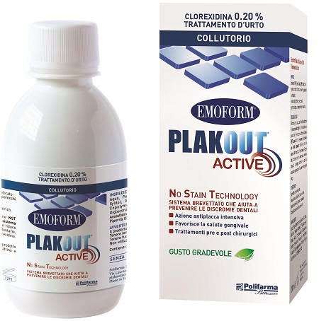 EMOFORM PLAK OUT ACTIVE CLOREXIDINA 0,20% COLLUTORIO 200 ML - fitfarma.it