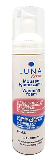 LUNADERM MOUSSE IGIENIZZANTE DETERGENTE INTIMO PELLI IRRITATE ED ALTERATE 150 ML - fitfarma.it