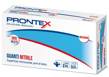 PRONTEX GUANTO IN NITRILE SENZA POLVERE GRANDE 8/9 100 PEZZI - fitfarma.it