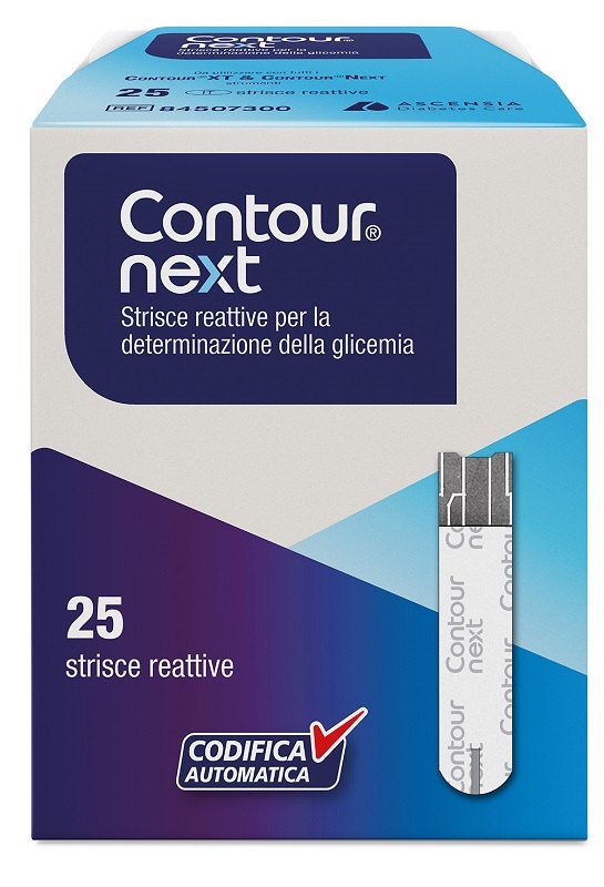 STRISCE MISURAZIONE GLICEMIA CONTOUR NEXT 25 PEZZI - fitfarma.it