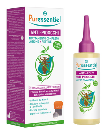 LOZIONE ANTIPIDOCCHI 100 ML + PETTINE PURESSENTIEL - fitfarma.it