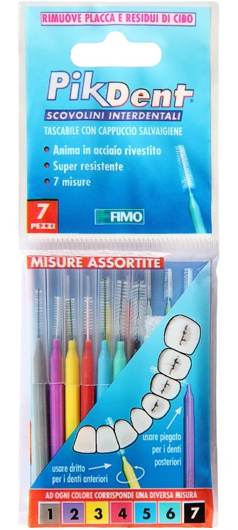 PIKDENT STUZZICOLINO 1 BUSTINA CON 7 MISURE ASSORTITE - fitfarma.it