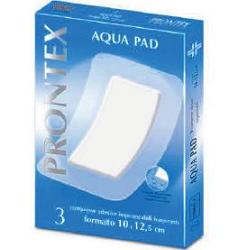 GARZA COMPRESSA PRONTEX AQUA PAD 10X12,5 CM 3 PEZZI - fitfarma.it