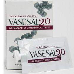 VASESAL 20 6 BUSTINE PLURIDOSE DA 5 ML UNGUENTO CHERATOLITICO - fitfarma.it