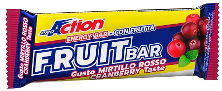PROACTION FRUIT BAR BARRETTA ENERGETICA AL MIRTILLO ROSSO 40 G - fitfarma.it