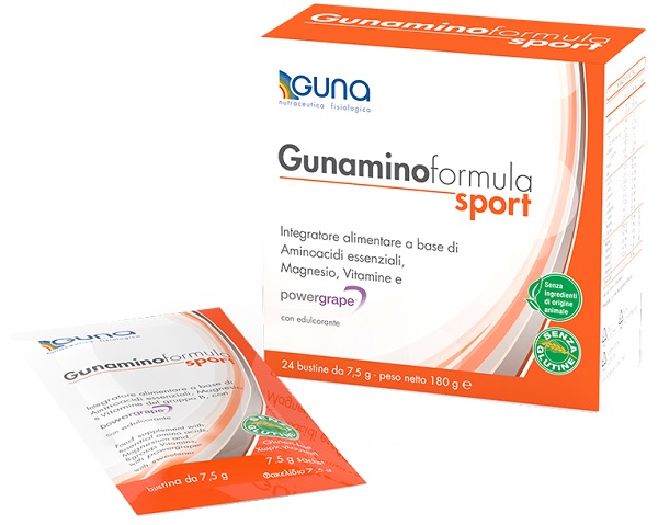 GUNAMINOFORMULA SPORT 24 BUSTE 180 G - fitfarma.it