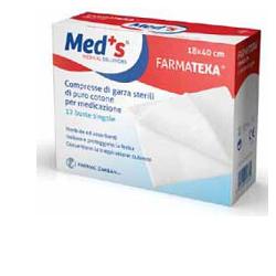 GARZA COMPRESSA MEDS 12/8 36X40CM 12 PEZZI - fitfarma.it
