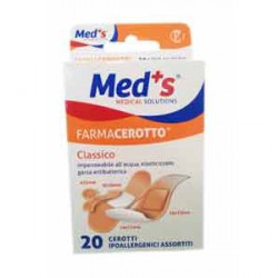 CEROTTO MEDS STRIPS POLIURETANO IPOALLERGENICO CLASSICO ASSORTITI 20 PEZZI - fitfarma.it