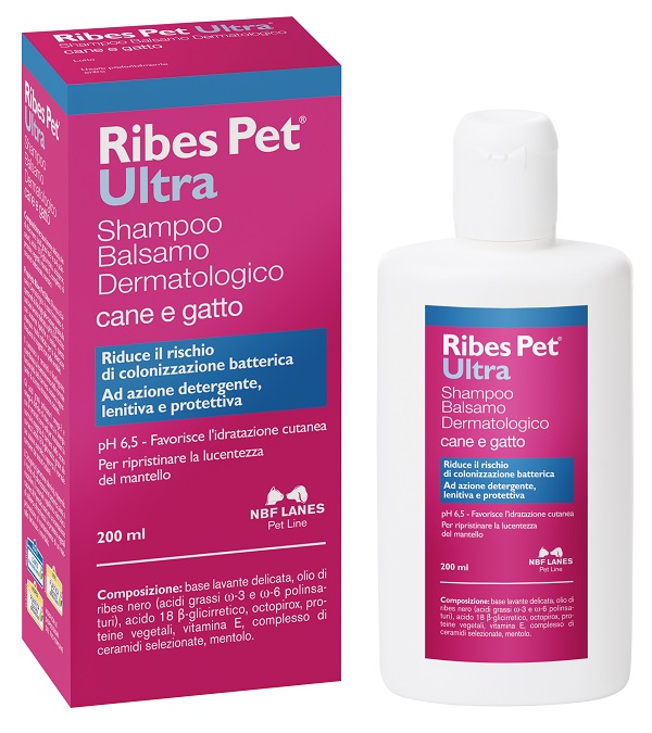 RIBES PET ULTRA SHAMPOO DERMATOLOGICO FLACONE 200 ML - fitfarma.it