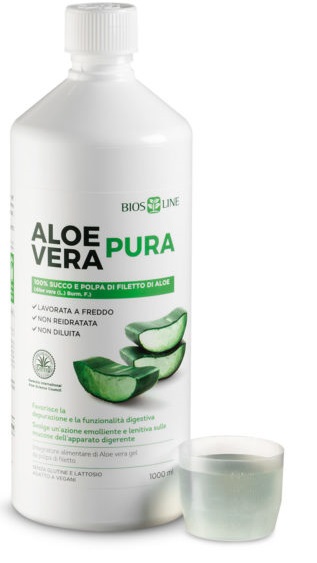 BIOSLINE ALOE VERA SUCCO POLPA 1 LITRO - fitfarma.it