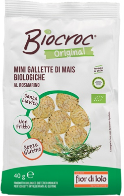 BIOCROC MINI GALLETTE DI MAIS ROSMARINO BIO 40 G - fitfarma.it