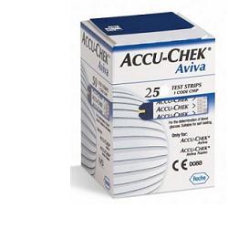 STRISCE MISURAZIONE GLICEMIA ACCU-CHEK AVIVA BRK RETAIL 25 PEZZI - fitfarma.it