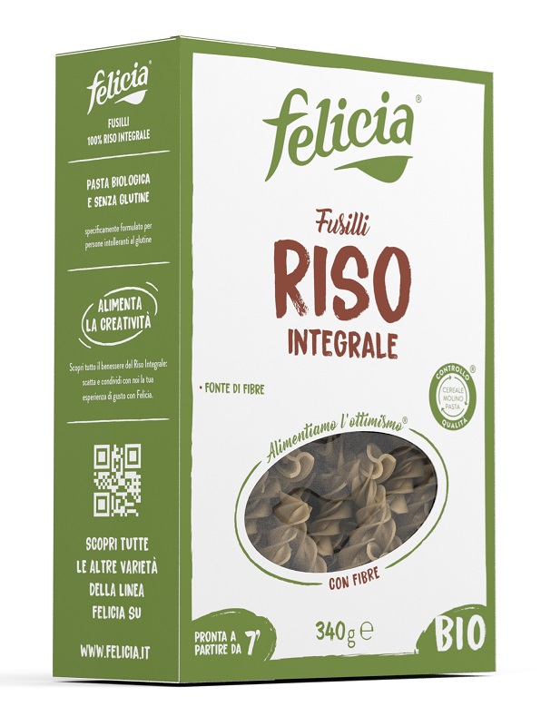 FELICIA BIO RISO INTEGRALE FUSILLI 340 G - fitfarma.it