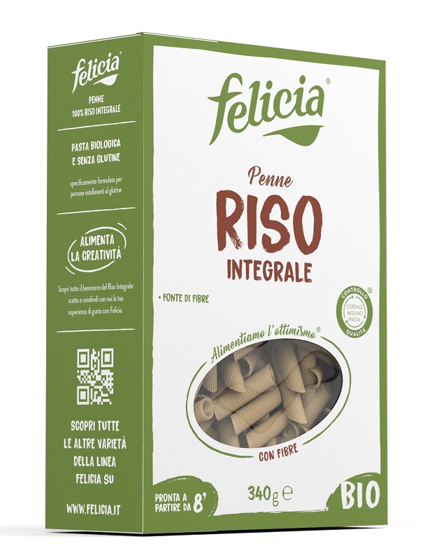 FELICIA BIO RISO INTEGRALE PENNE 340 G - fitfarma.it