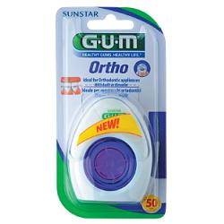 GUM ORTHO FLOSS FILO SPUGNOSO 50 PEZZI - fitfarma.it