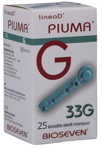 LANCETTE PUNGIDITO LINEA D PIUMA GAUGE 33 25 PEZZI - fitfarma.it