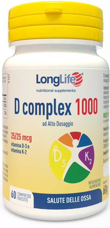 LONGLIFE D COMPLEX 1000 60 COMPRESSE - fitfarma.it