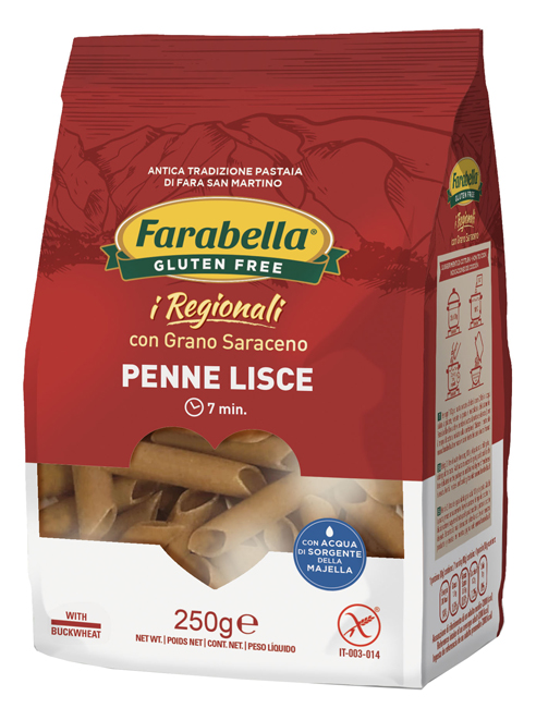 FARABELLA PENNE LISCE GRANO SARACENO 250 G - fitfarma.it