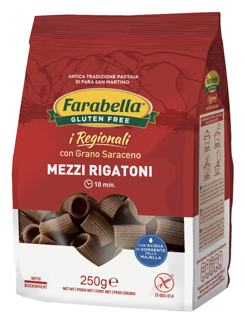 FARABELLA MEZZI RIGATONI AL GRANO SARACENO 250 G - fitfarma.it