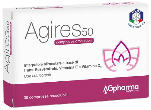 AGIRES 50 30 COMPRESSE OROSOLUBILI SCATOLA 5,4 G - fitfarma.it