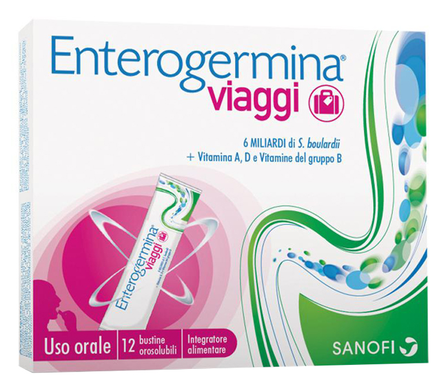 ENTEROGERMINA VIAGGI 12 BUSTINE OROSOLUBILI CONFEZIONE STANDARD - fitfarma.it