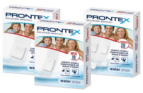 CEROTTO PRONTEX WATER STRIPS ASSORTITO 20 PEZZI - fitfarma.it