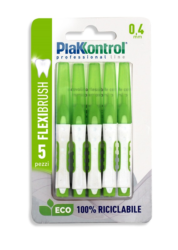 PLAKKONTROL SCOVOLINO INTERDENTALE FLEXI BRUSH04 BLISTER 5 PEZZI - fitfarma.it