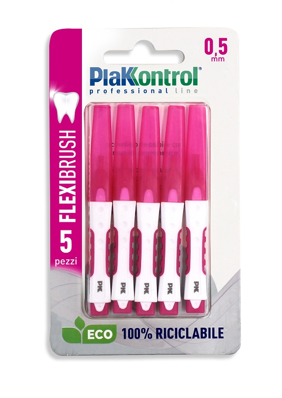 PLAKKONTROL SCOVOLINO INTERDENTALE FLEXI BRUSH05 BLISTER 5 PEZZI - fitfarma.it