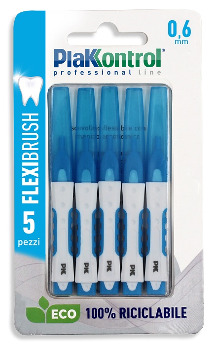 PLAKKONTROL SCOVOLINO INTERDENTALE FLEXI BRUSH06 BLISTER 5 PEZZI - fitfarma.it