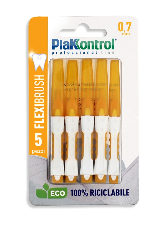 PLAKKONTROL SCOVOLINO INTERDENTALE FLEXI BRUSH07 BLISTER 5 PEZZI - fitfarma.it