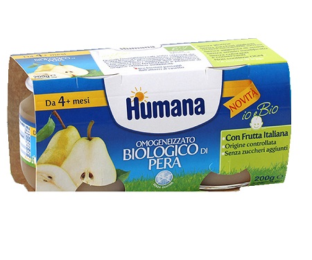 HUMANA OMOGENEIZZATO PERA BIO 2 VASETTI 100 G - fitfarma.it